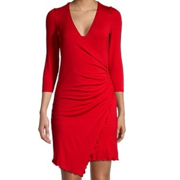 NWT Bailey 44 Yuliana Ruched Red Bodycon Dress Size Small - Picture 1 of 13